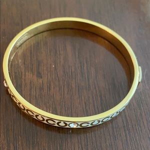 Coach signature bangle White/gold